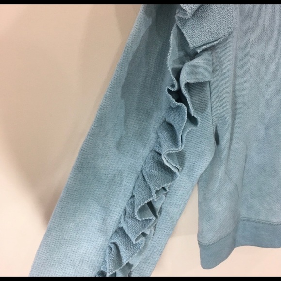 Love Shack Fancy Ruffle Crop Sweatshirt Sweater - Picture 9 of 14